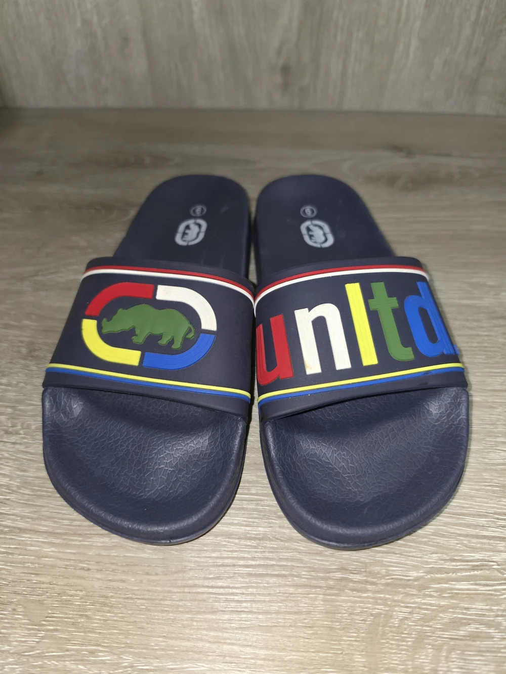 Ecko Unltd. Kids Navy Slides Multicolor Boys Size 6